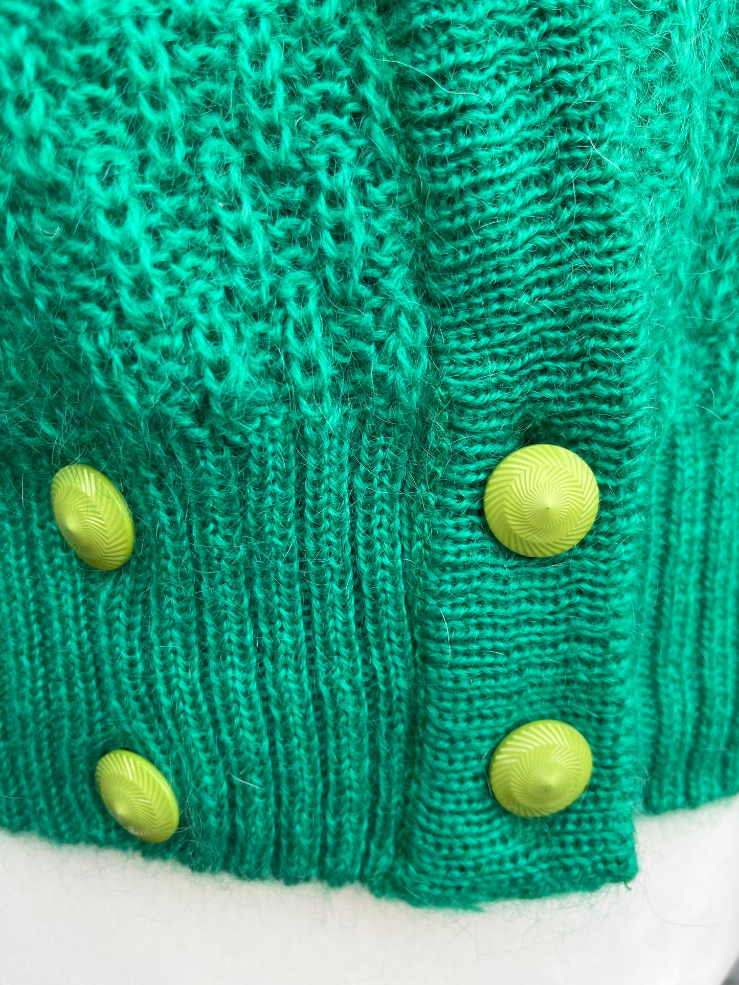 80s green cardigan uk 14-16