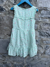 Load image into Gallery viewer, Green floral dress   8-9y (128-134cm)

