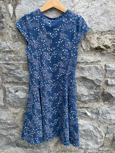 Blue floral dress   9-10y (134-140cm)