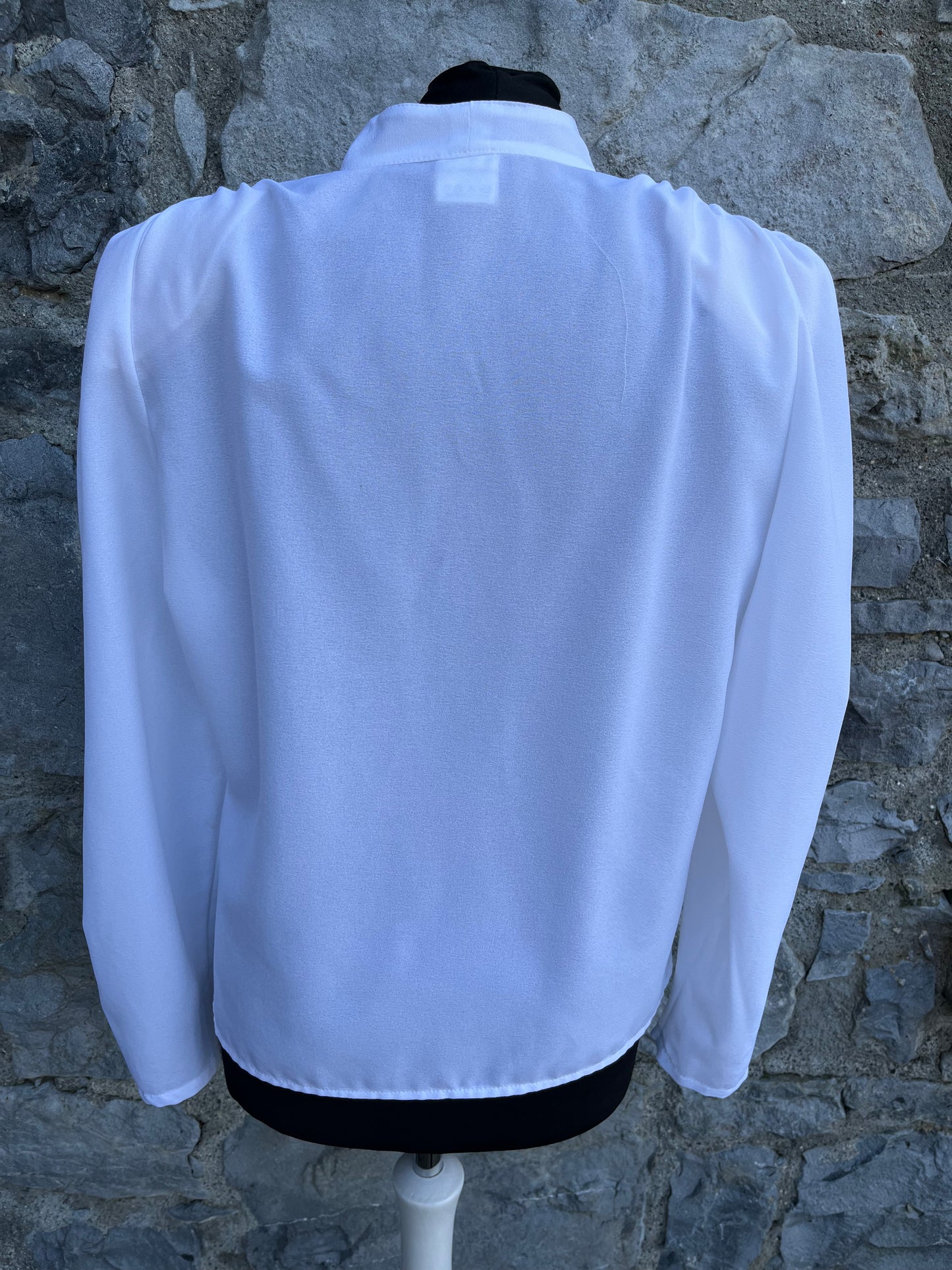 80s white blouse uk 10-12