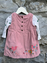 Load image into Gallery viewer, Pink cord dress&amp;vest   3-6m (62-68cm)
