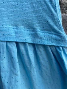Blue dotty dress   5-6y (110-116cm)