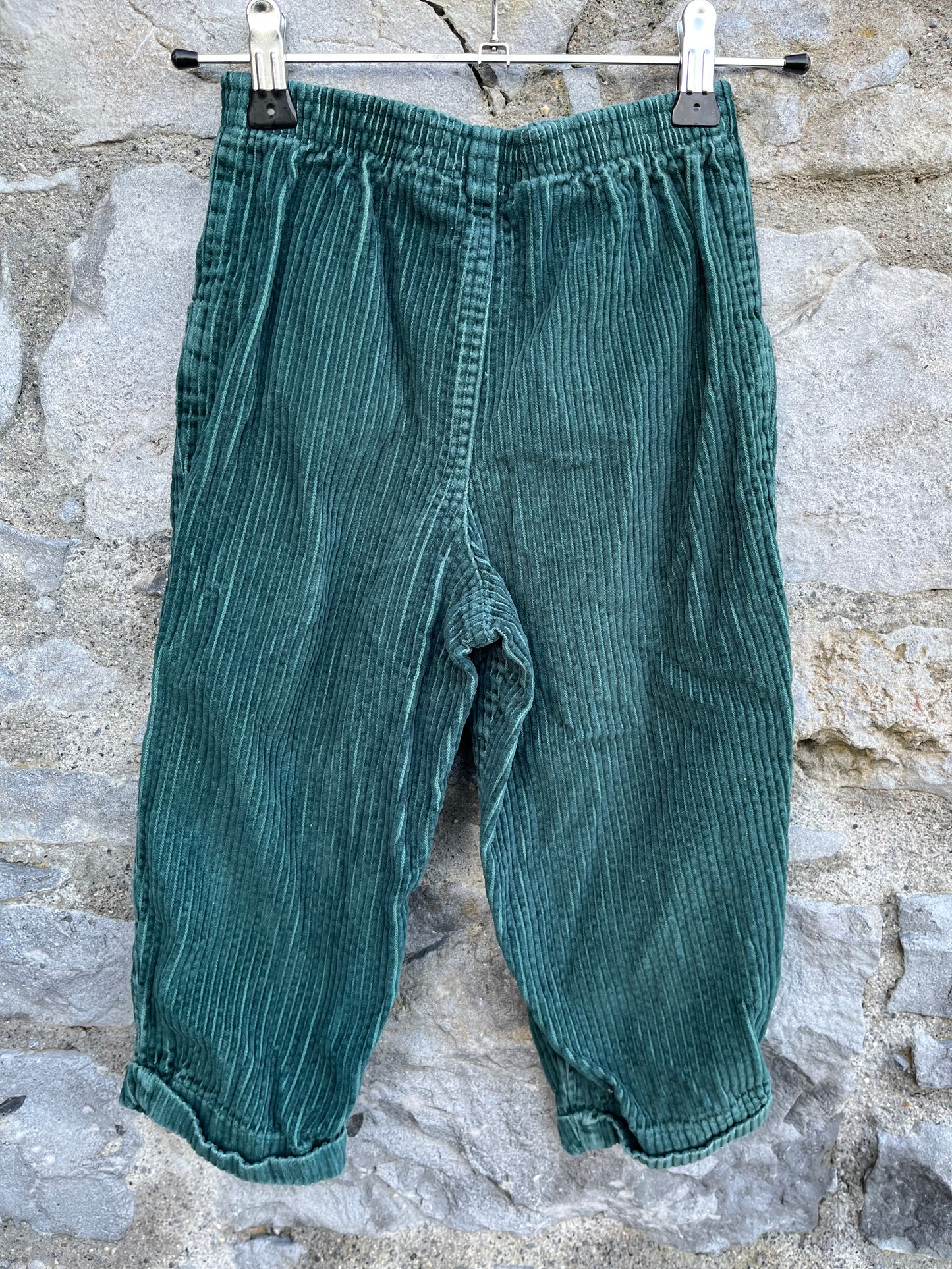 80s green cords  2-3y (92-98cm)