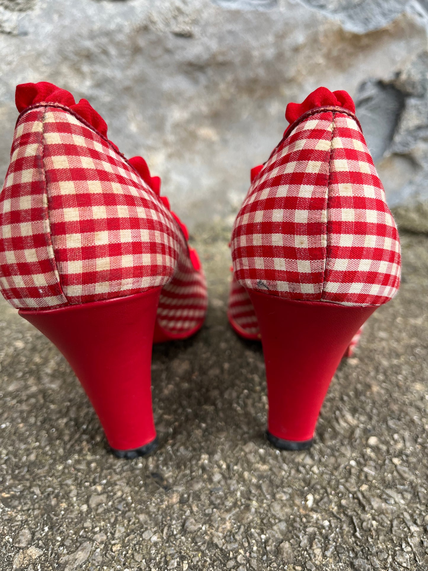 Red gingham heels uk 3 (eu 36)