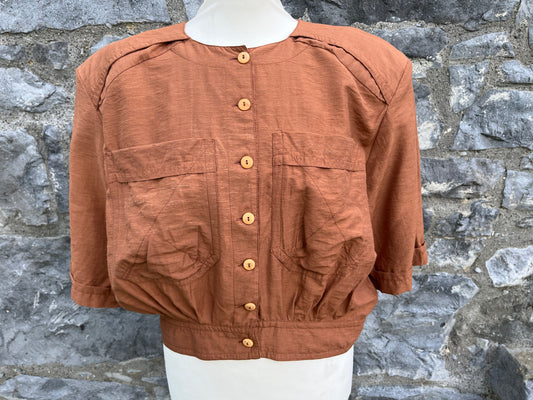 80s brown jacket uk 10-12