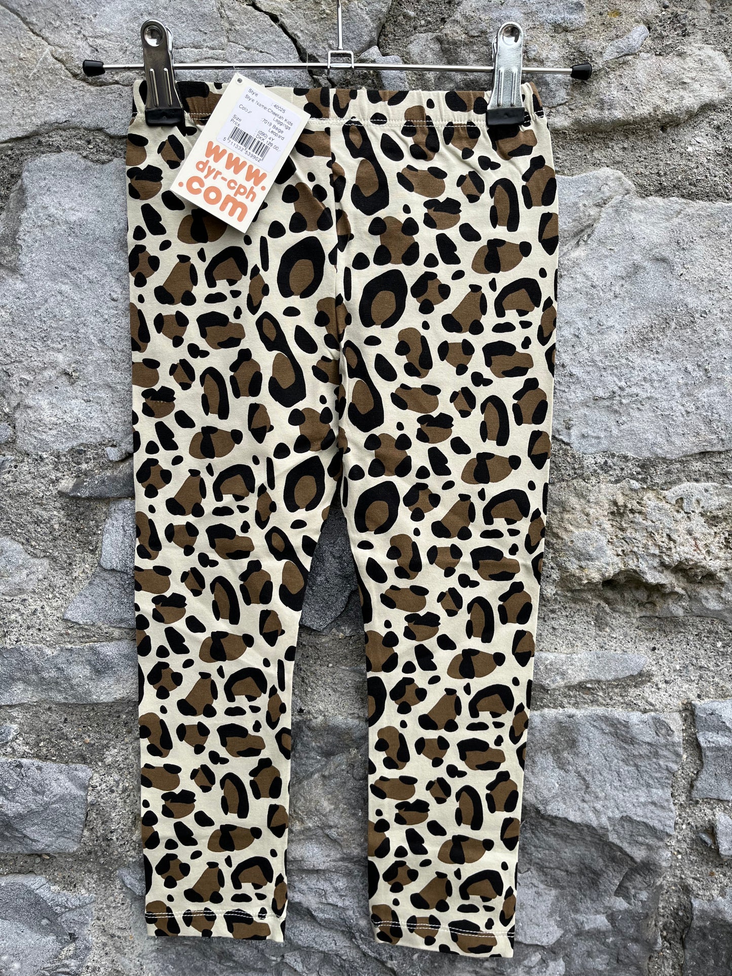 Leopard print leggings  4y (104cm)