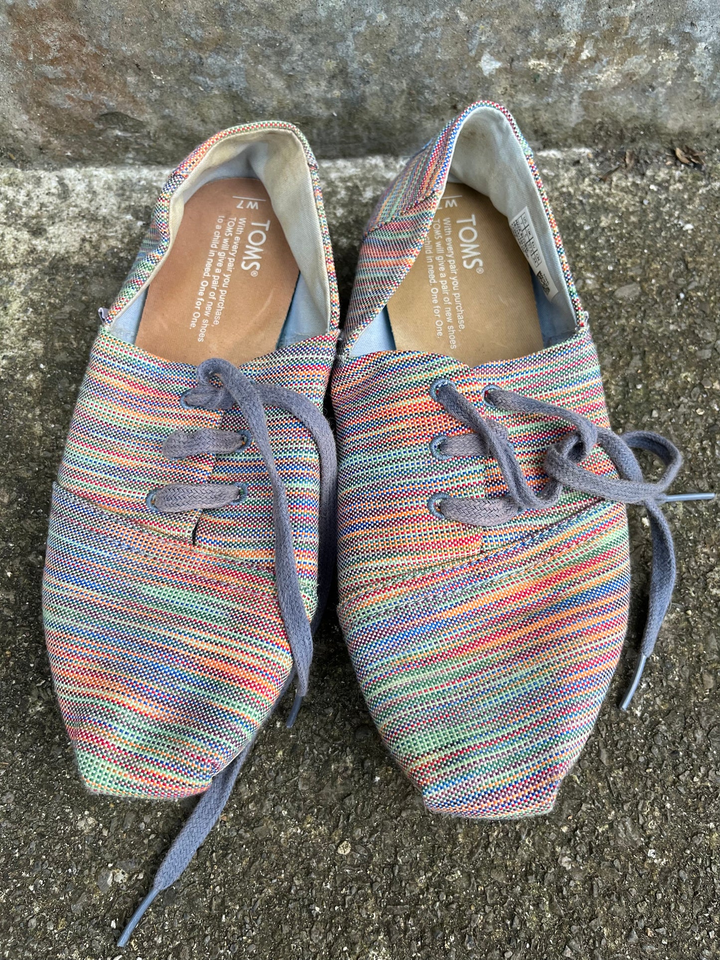 Rainbow toms  uk 4.5 (eu 37.5)