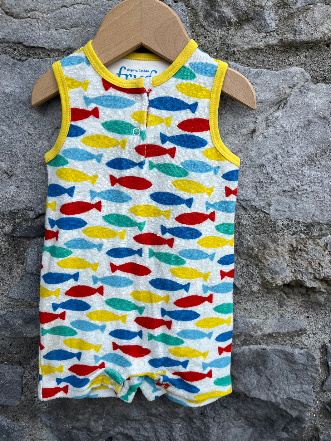 Fish terry rompers    3-6m (62-68cm)
