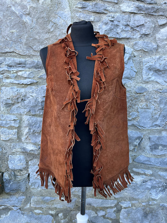 Brown fringe waistcoat uk 10-12