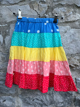 Load image into Gallery viewer, Rainbow tiered skirt  2-3y (92-98cm)
