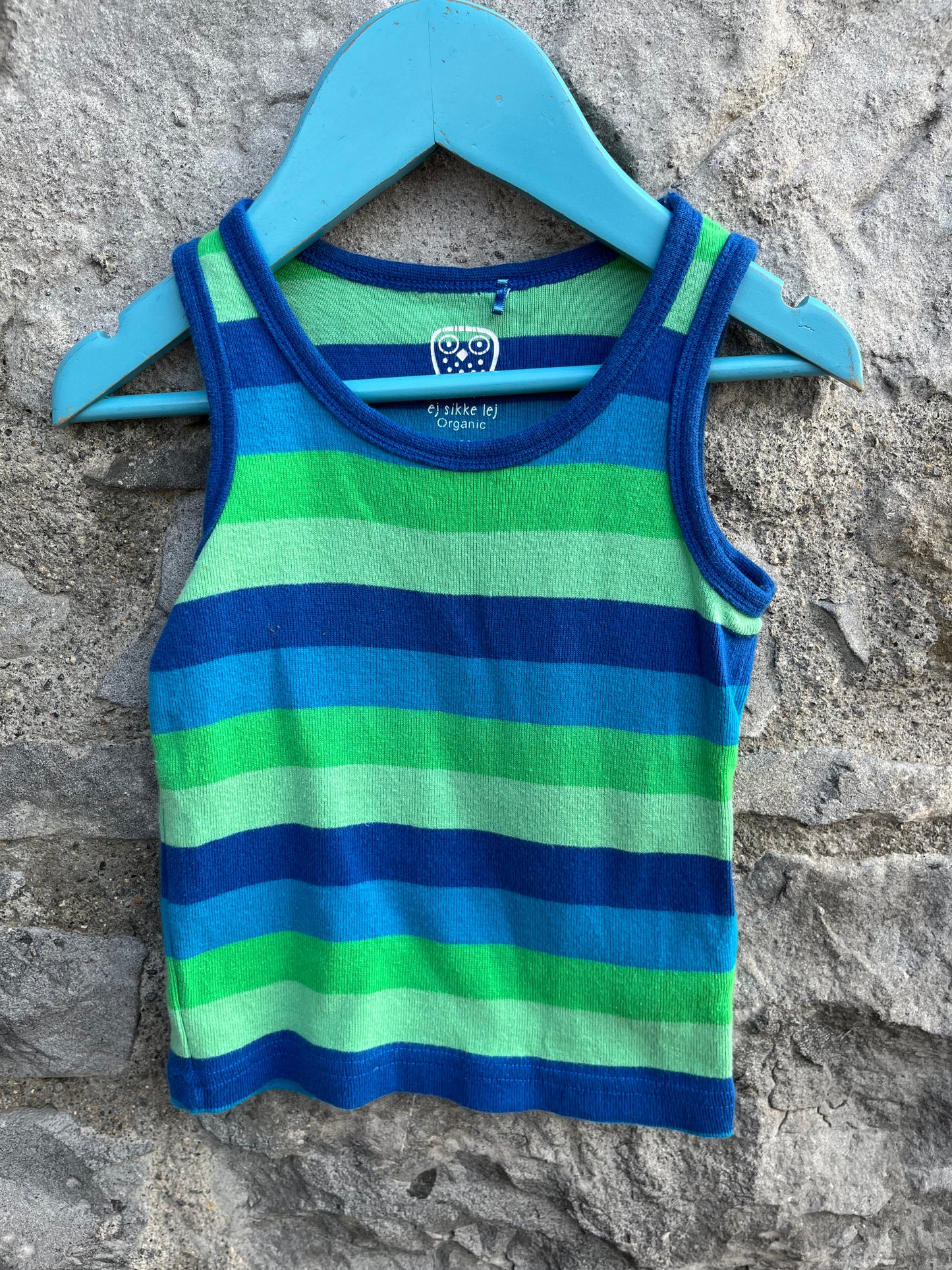 Blue stripy tank top   12-18m (80-86cm)