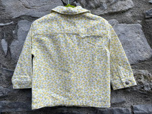Yellow flowers denim jacket  9-12m (74-80cm)