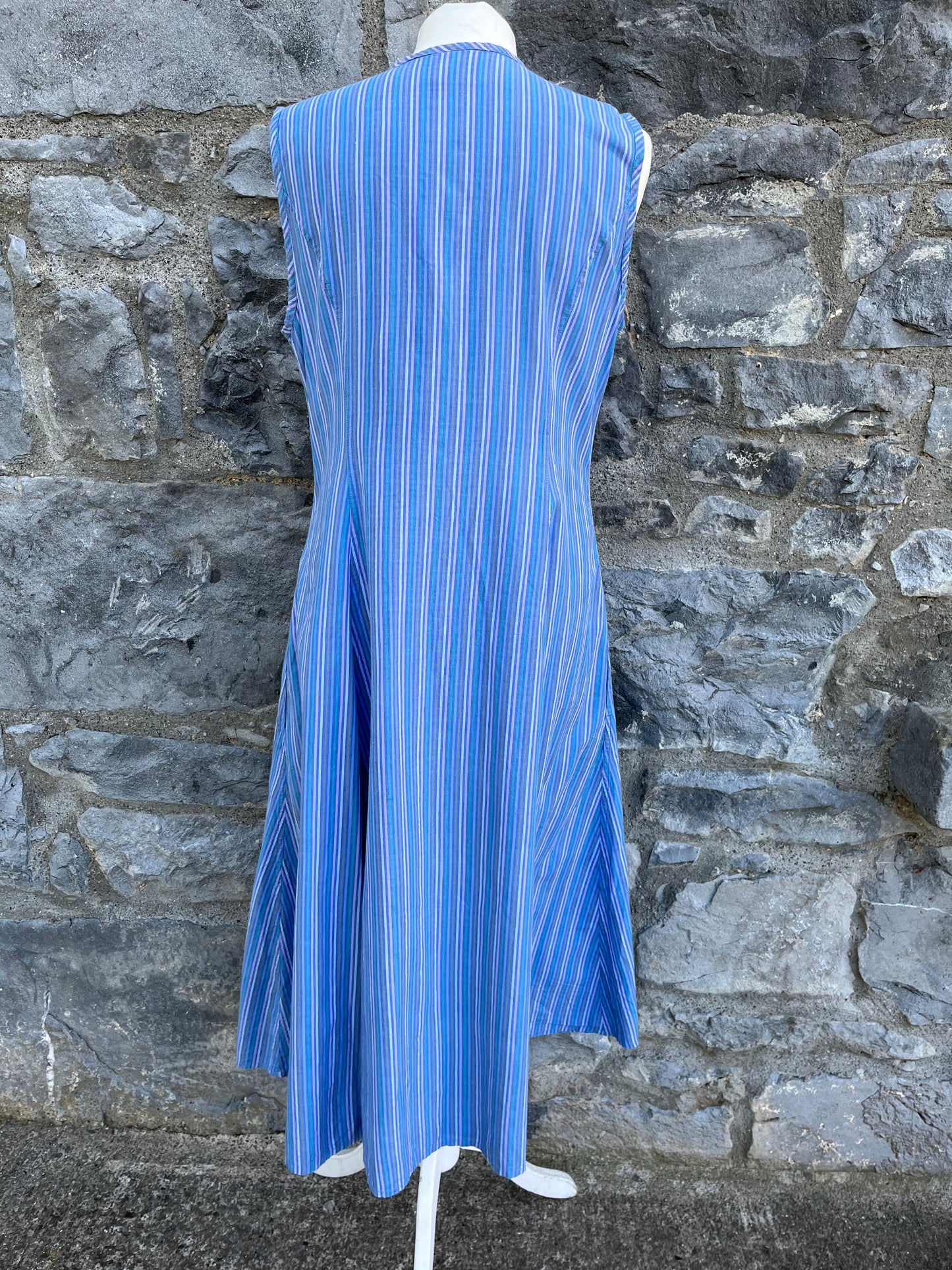 90s blue button up dress uk 14-16