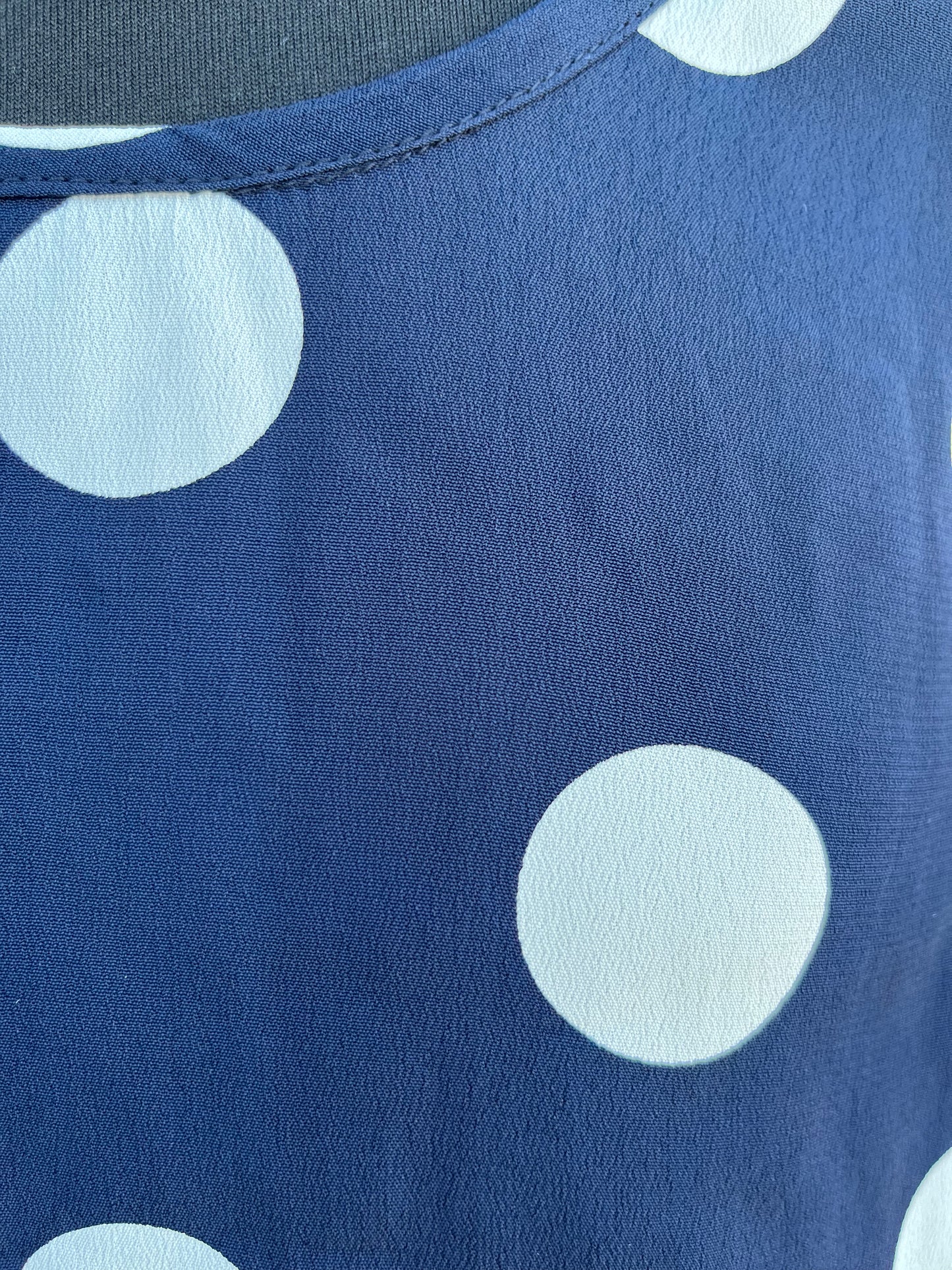 Navy dots oversized tunic   uk 10-12