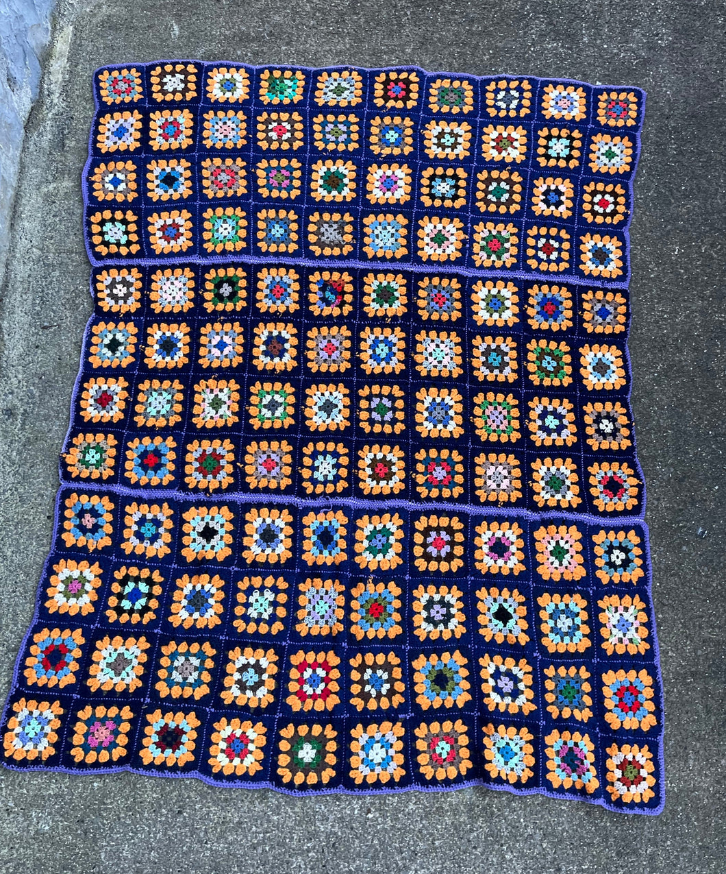 Granny squares blanket