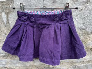 Purple cord skirt    6-12m (62-80cm)