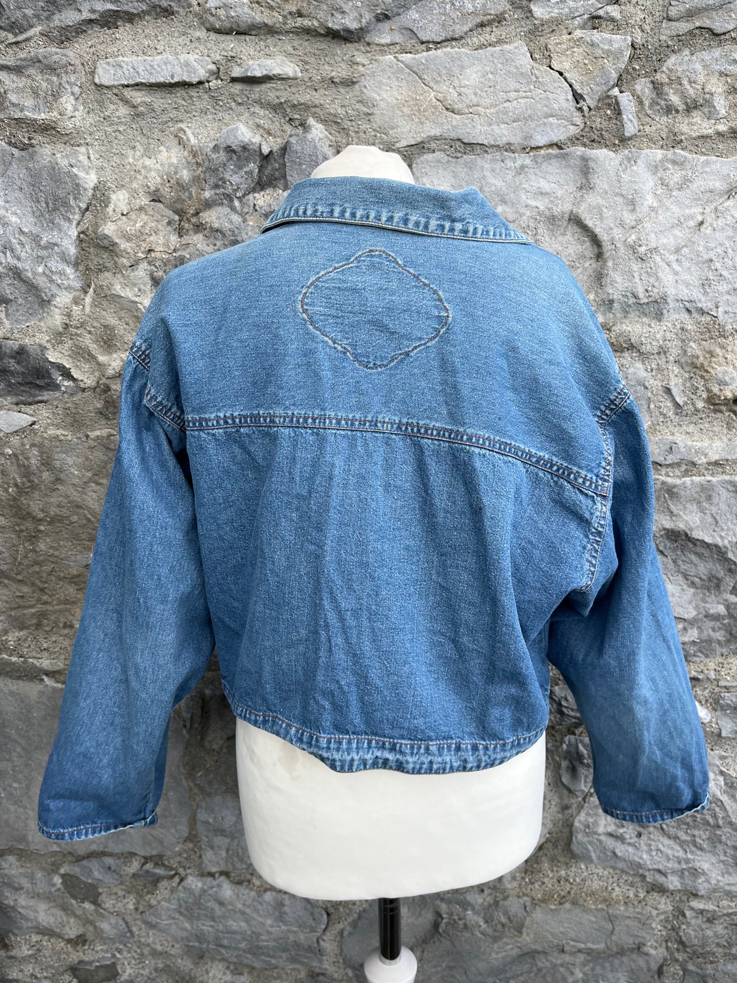 90s cropped denim shirt uk 8-12