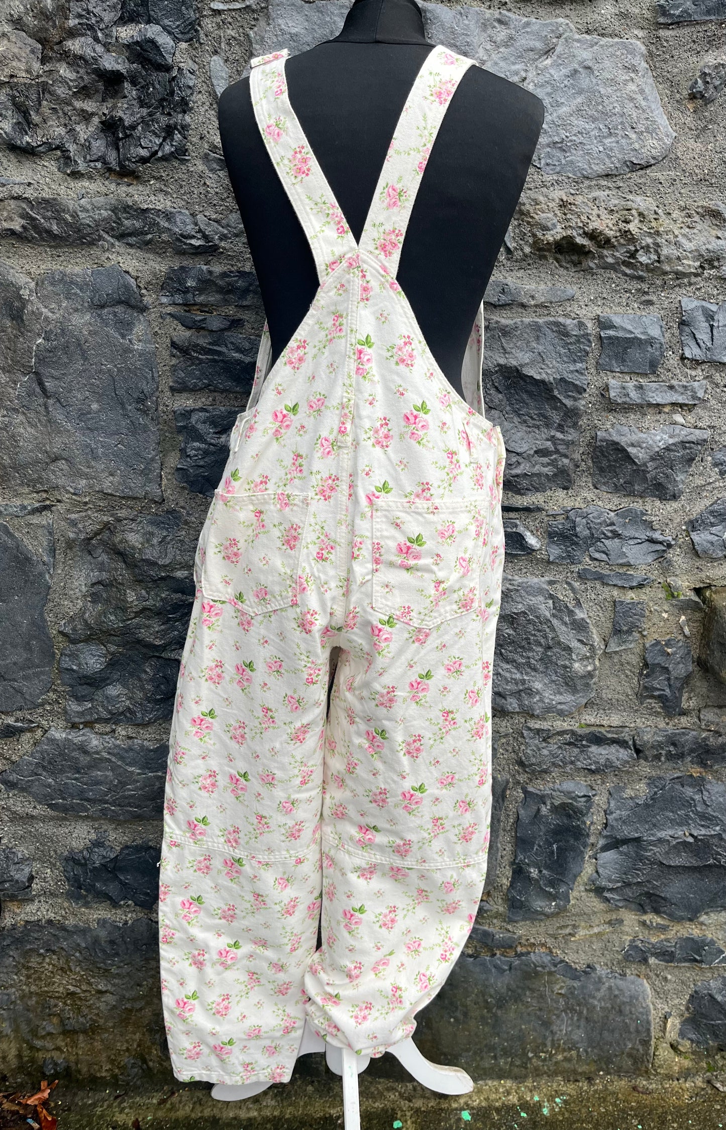 Floral denim dungarees uk 10-12