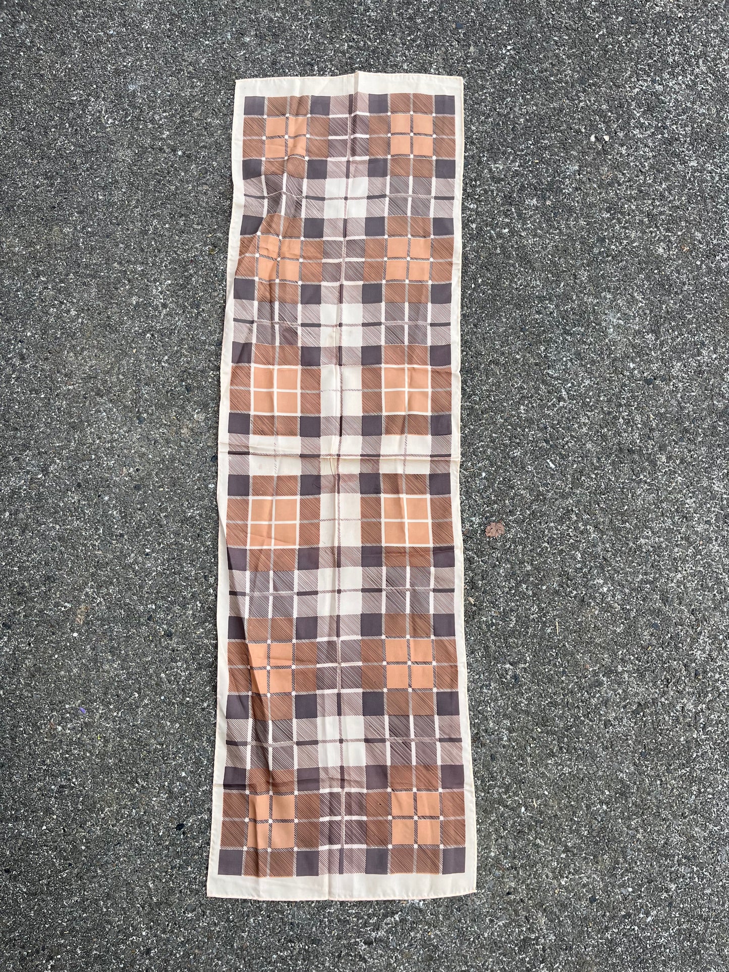 Brown squares scarf