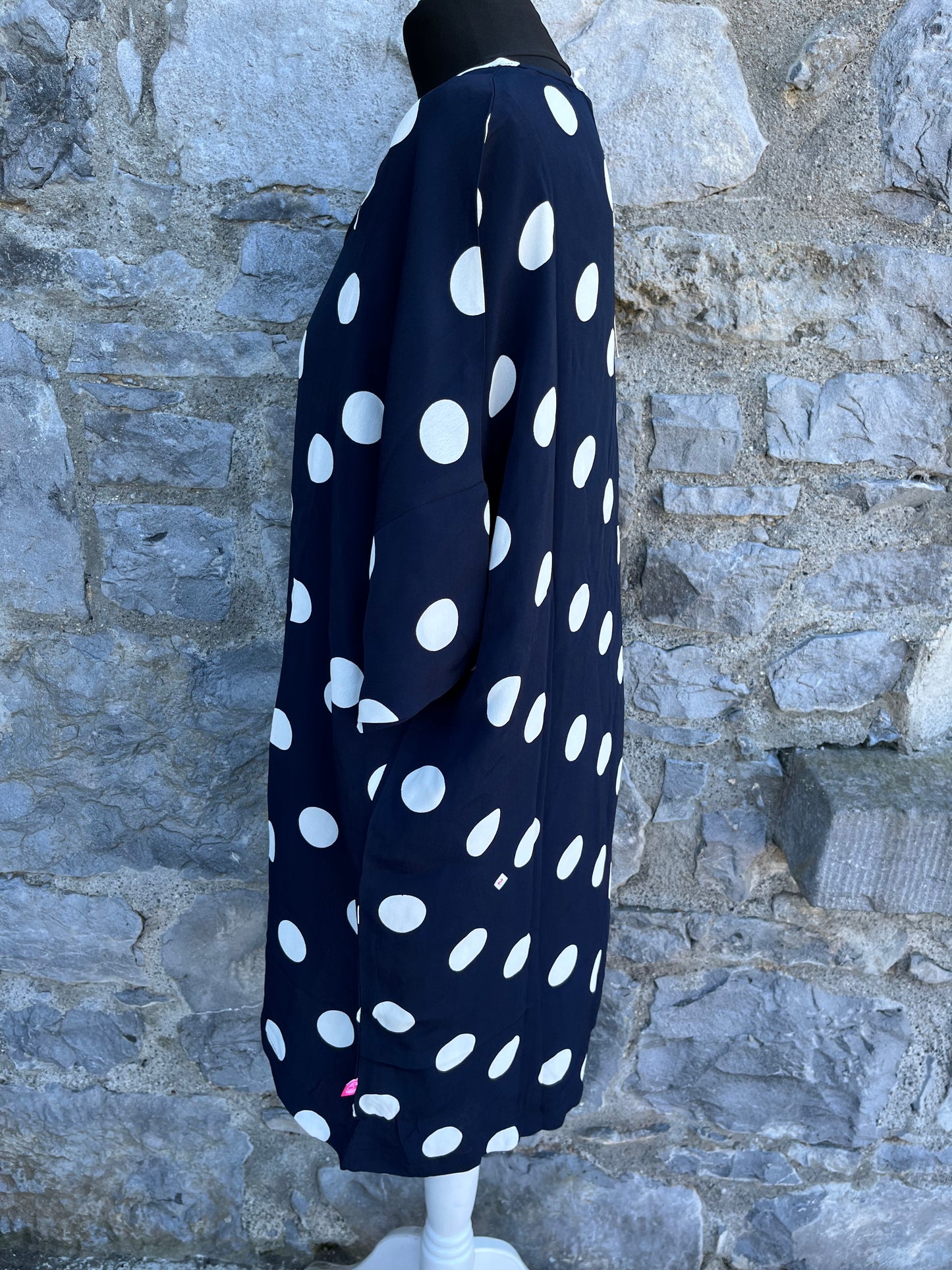 Navy dots oversized tunic   uk 10-12