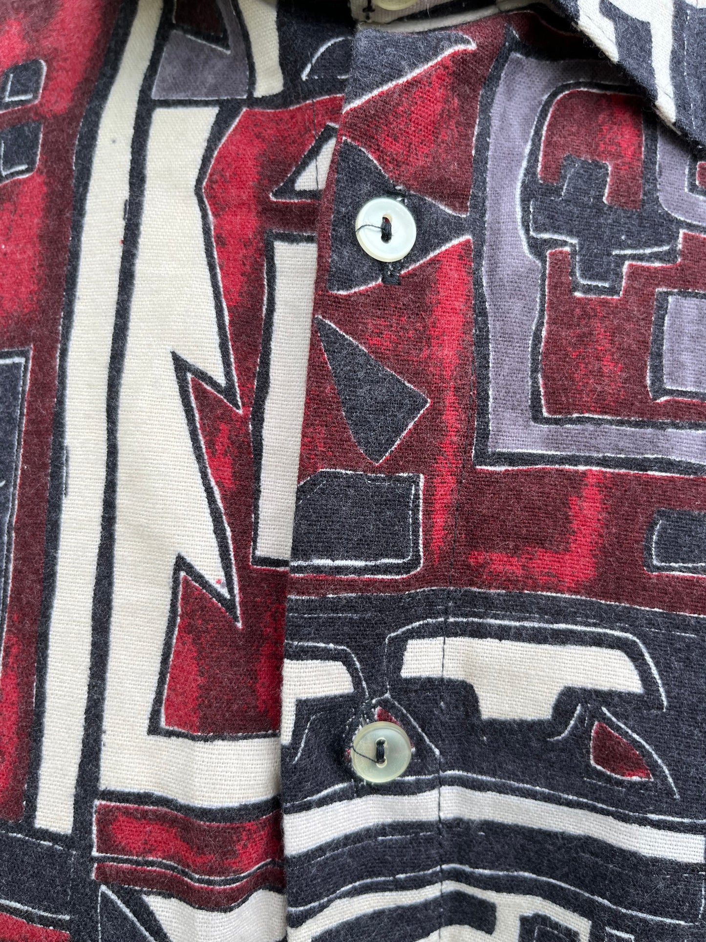 80s flannel Aztec shirt uk 10