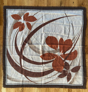 Brown floral scarf