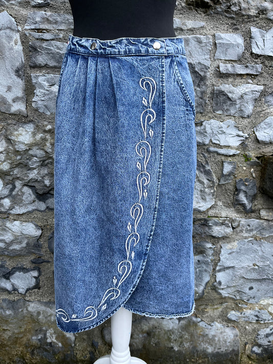 80s denim skirt uk 10