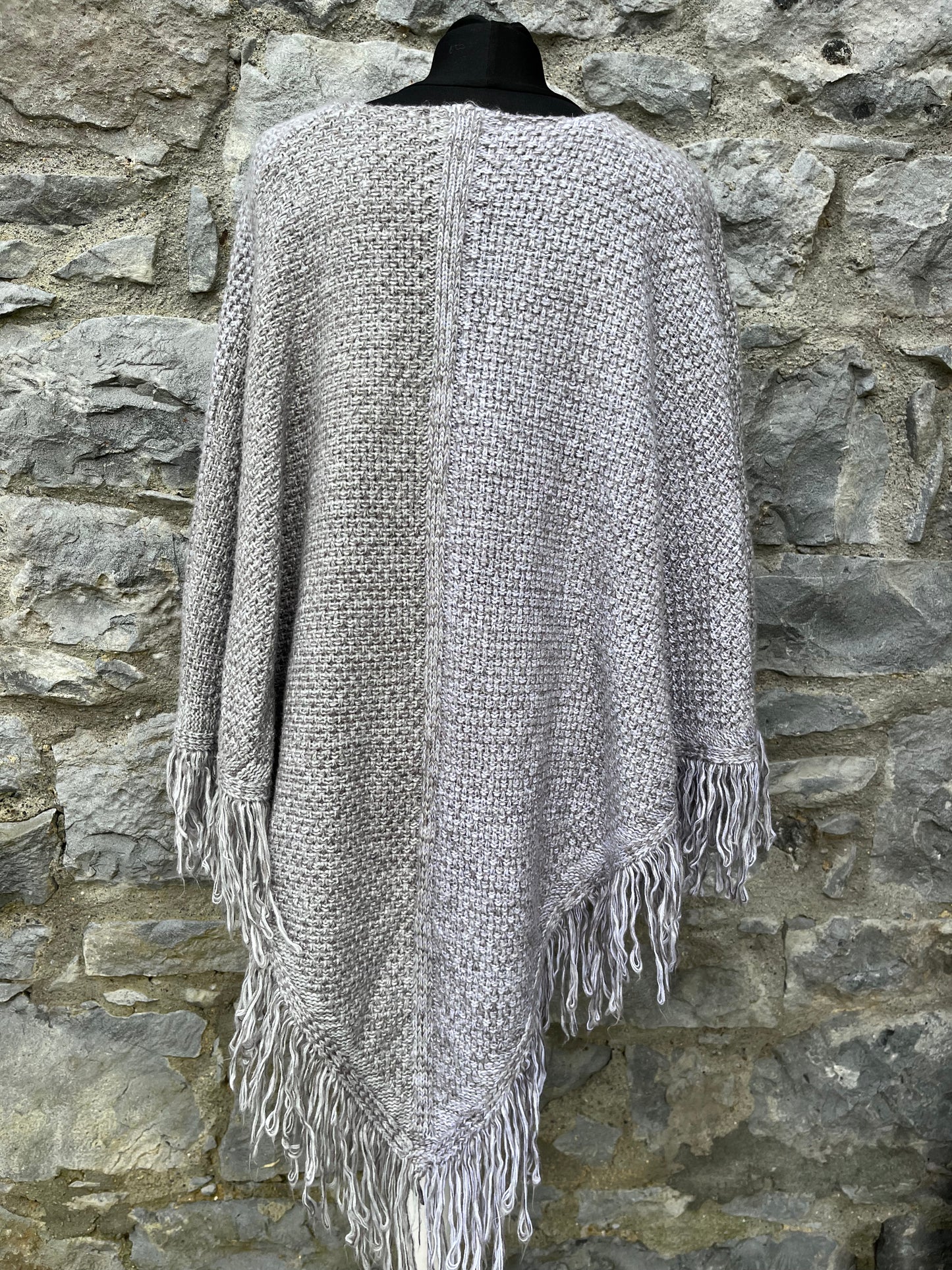 Grey poncho uk 10-14