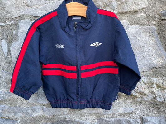 90s Umbro navy sport jacket  6-9m (68-74cm)