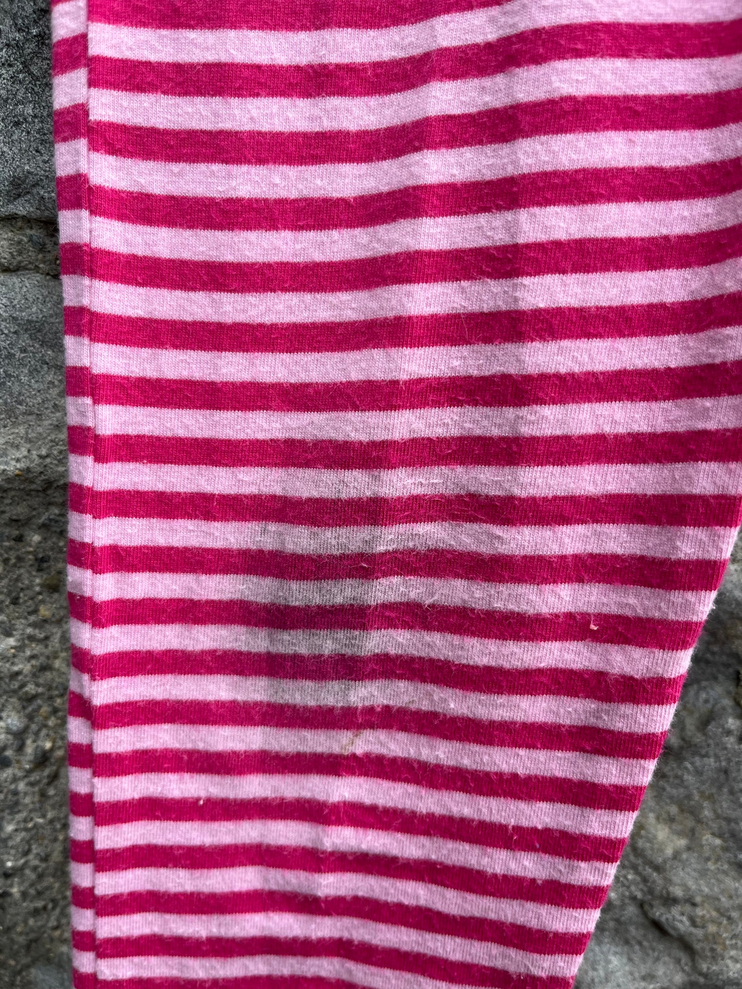 Pink stripy leggings  7y (122cm)