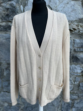 Load image into Gallery viewer, 80s beige cardigan  uk 14-16
