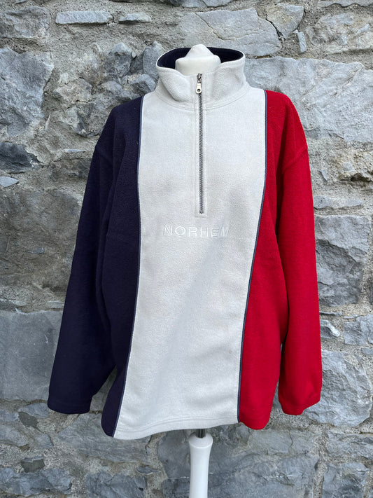 90s French flag fleece Medium