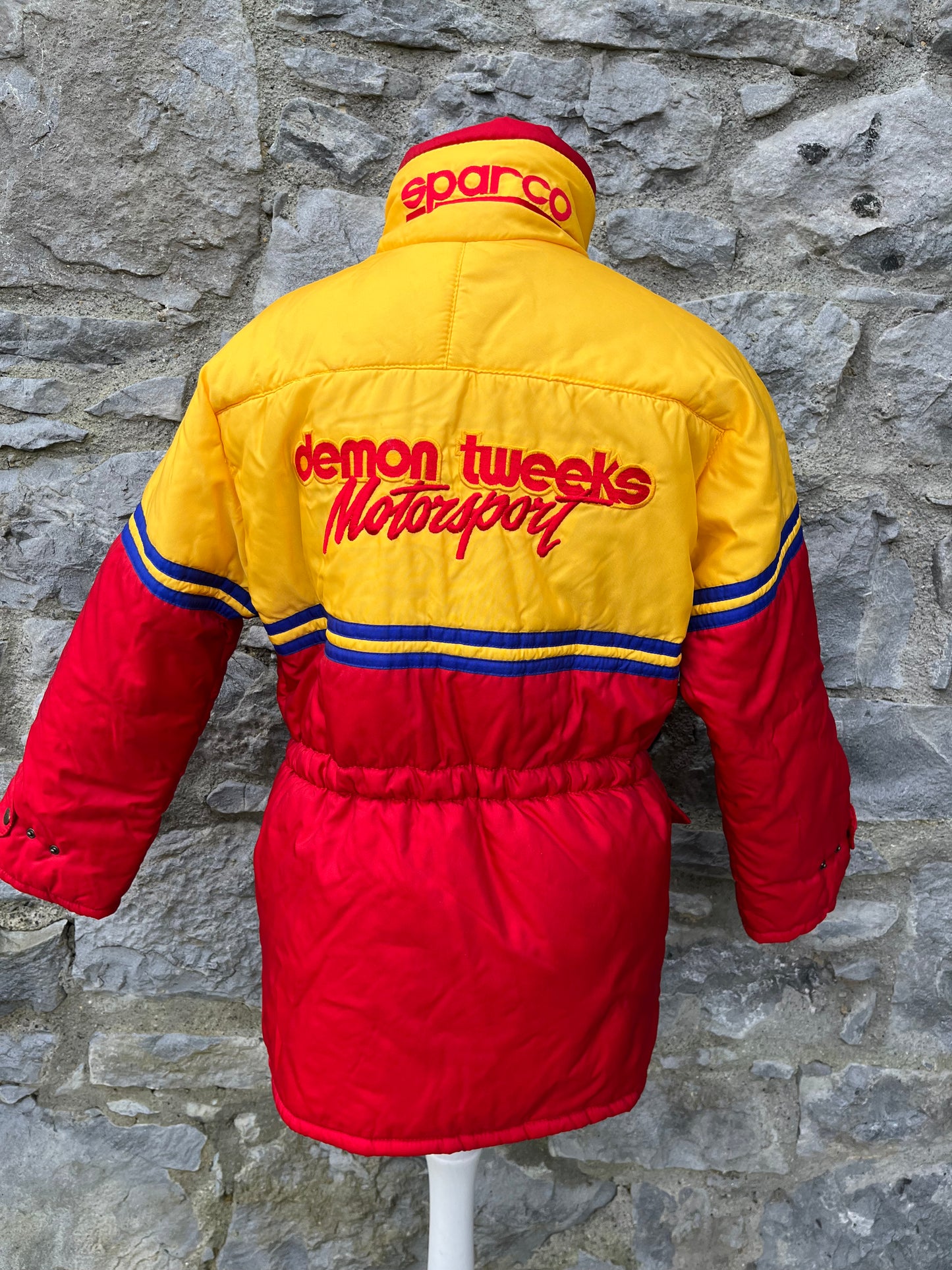 80s red&yellow jacket uk 8