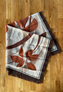 Brown floral scarf
