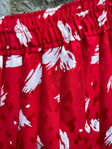 90s red spotty skirt uk 14-16